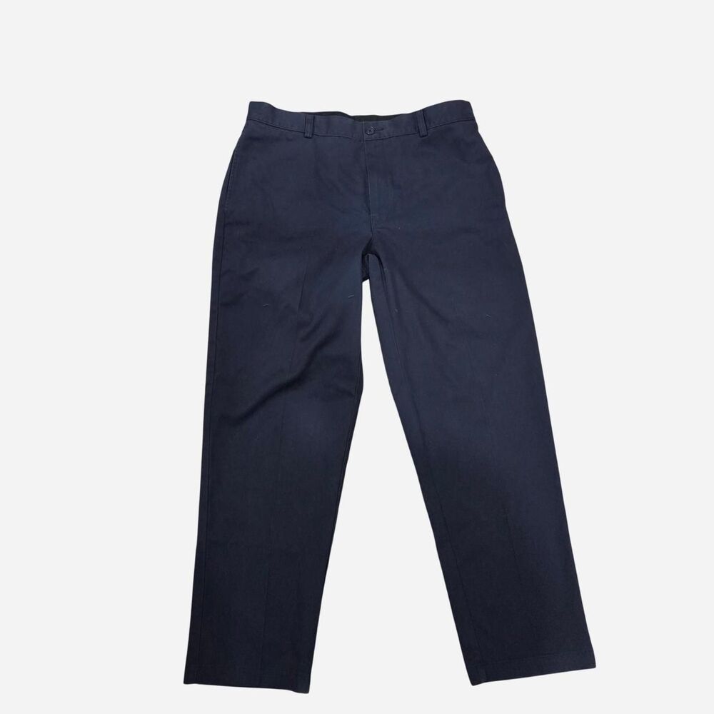 Llbean Men's Navy and Blue Trousers